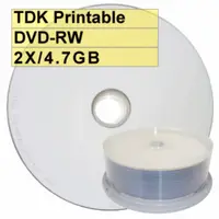 在飛比找旋轉拍賣優惠-TDK 可列印 DVD-RW 2-4X 4.7GB 可重覆燒