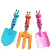 Catzon 3 Pcs Kids Gardening Tools Set Mini Safe Toy Gardening Tools for Soil Planting Digging Transplanting