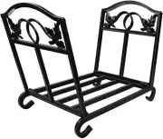 Fireplace Log Holders Firewood Rack Holder Indoor Heavy Duty Foldable Wrought...