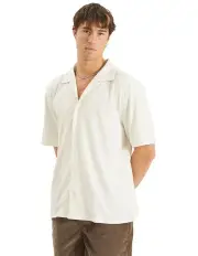 [Nomadic Paradise] Cassanova Cropped Resort Shirt in White