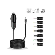 Sansai DC Car Universal Power Cable 7 Interchangeable Plugs Connectors Black