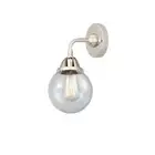 Innovations Beacon 1 Light 6" Sconce, Polished Nickel/Seeded - 288-1W-PN-G204-6