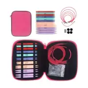 10Pairs Circular Knitting Needle Set with Case Interchangeable Knitting Needle