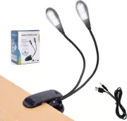 Music Stand Light, 1/2/4/10 Pack Clip on LED Book Lights, USB and AAA Battery