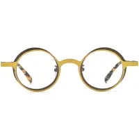 在飛比找蝦皮商城精選優惠-多色超輕純鈦眼鏡框架男女同款輕便復古百搭圓形眼鏡可配鏡