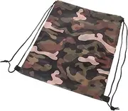 EXAOMBLE 2pcs Camouflage Drawstring Backpack Capacity Gym Bag for Boys and Girls Lightweight String Pouch for Camping Sports and Daily Activities