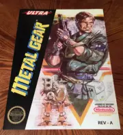 METAL GEAR NES box art retro video game 24" poster print nintendo Solid Snake