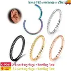 Surgical Steel Hinged Nose Septum Ring Tragus Helix Conch Rook Daith Hoop