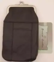 cigarette case genuine leather 2 pockets for lighters