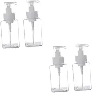 HOLIDYOYO 2sets Refillable Bottles Container Travel Bottles for Toiletries Hand Soap Container Cosmetic Travel Containers Makeup Container Pump Dispenser Pump Bottle White 2pcs*2