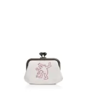 Brand New Coach 1941 X Keith Haring Dancing Dog Glitter Motif Coin Pouch