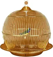 Flight cage for Parakeets Decorative Bird Cages Home Decor,Affordable Retro Golden Bird Cage, Elegant Decoration Parrot Cage, Dove Pearl Bird Canary Cage, Luxury Package (Color : Gold e)