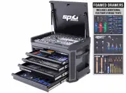 SP Tools SP52275DX - Tool Kit - Tech Series - 335 Piece Metric/SAE - Diamond Black - Plus 3 Extra EVA Foam Trays