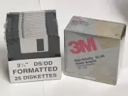 3M Floppy Disks 10-Pack High Density DS, HD 3.5" Diskettes + 25