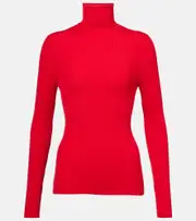 [Wolford] Wolford Ribbed-knit turtleneck AU 14 red