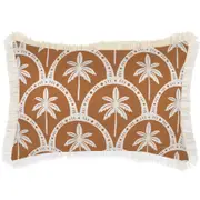 Cushion Cover-Coastal Fringe-Corfu Rust-35cm x 50cm