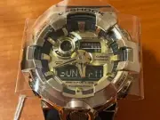 NEW Casio G-Shock G-STEEL Analog-Digital Quartz BLACK AND GOLD Watch GM700G-9A