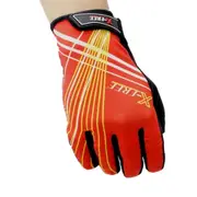 Riding Gloves Antumn Winter Mountain Bike Gloves Touch Screen Bike Gloves Red yellow line_L
