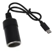 USB-C PD Type C Port to Car Cigarette Socket Adapter Cable For Driving Recorder