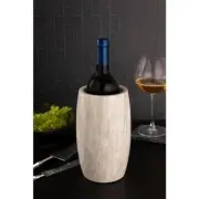 GAURI KOHLI Wine Cooler 1-Bottle Capacity 5"W x 7"H Beige Marble Hand Wash Only