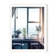Vista Framed Printed Wall Art - White