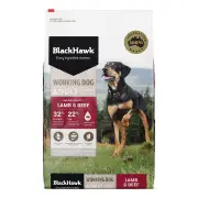 Black Hawk Working Dog Adult Lamb & Beef Dry Dog Food 20 Kg