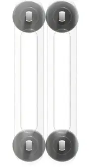 Perma Child Safety ADHESIVE UNIVERSAL FLEXI LOCKS 23cm 4Pcs White & Transparent