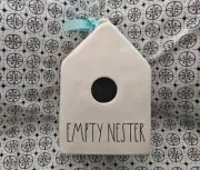 Rae Dunn Ceramic Bird house EMPTY NESTER New