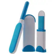 Double Sided Pet Hair Lint Remover Brush with Self Cleaning Base