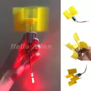 DIY Kit Vertical Micro Wind Turbines Blade Generator Small DC Motor LED Display