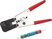 JRready ACT-232 Hand Tool(M22520/37-1 Equivalent) for Crimping M81824/1,6,7,8,9,10,11,13,14 Heat Shrink Butt Splices & Stamping-out Tool for Size 12# 16# 20# Environmental Splice+G411 Go-No Go