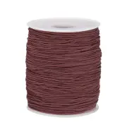 Elastic Cord Stretchy String 1.2mm 109 Yards Dark Brown for Crafts