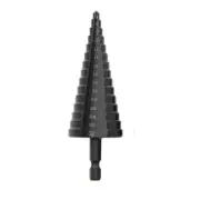 Hexagonal Shank Straight Groove Black Step Drill Bit 4-32mm Enlarged Hole Step D
