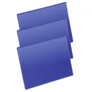 50PK Durable Magnetic A5 Document Pouch Landscape Paper Holder Display Dark Blue