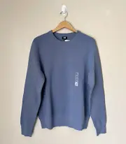 Uniqlo Men's Washable Milano Ribbed Crew Neck Sweater Size Medium Blue NWT