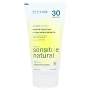 ATTITUDE, Mineral Sunscreen, Oatmeal Sensitive Natural, SPF 30, Unscented, 5.2 oz (150 g)