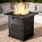 28'' Propane Fire Pit Table, 50,000 BTU Steel Gas Firepit for Outdoor, outside P