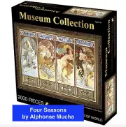 Museum Famous Painting Jigsaw Puzzle 2000 Pieces Four Seasons-Alphonse Mucha
