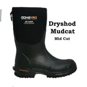 Dryshod Men's Size 16 Mudcat Lightweight Durable WORK BOOT Mid Cut MDC-MM-BK