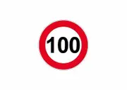 akachafactory Stick sticker signage plate door sign speed limit 100
