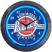 Gm Buick Service Neon Clock Cars Gameroom Basement Mancave Garage Wall Art Decor