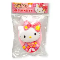 在飛比找樂天市場購物網優惠-真愛日本 凱蒂貓kitty 和服櫻花紅 造型手握按摩梳 蛋形
