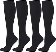 Compression Socks for Women Men, 2/3/4/6 Pairs 20-25mmHg Knee High Socks Compression Stockings for Sport, Athletic, Edema, Diabetic, Varicose Veins, Travel, Pregnancy, Nursing