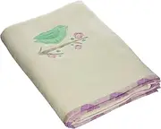 Pam Grace Creations Towel Set, My Baby Lovebird, Green/Pink/White