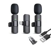 Wireless Lavalier Microphone for Type C+ ios iphone Android Vlog Mic - AU Seller