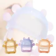 Silicone Head Shape with Handle Baby Teething Teether Chew Toy BPA Free with Box