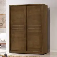 在飛比找momo購物網優惠-【MUNA 家居】拉爾胡桃色5X7尺衣櫥(櫥櫃 衣櫃 收納櫃