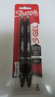 2 Sharpie S-Gel Gel ink Pens MEDIUM Point 0.7mm BLACK INK 2096156 FREE SHIPPING