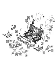 Genuine Mopar Second Row Armrest Left 1YQ85HL1AA
