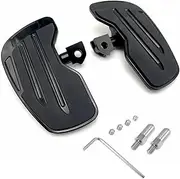 GYMAKR Motorcycle Footpeg Front Foot Pegs for K-awasaki Vulcan S 650 2015-2021 Driver Foot Rest Aluminum Motorbike Highway Footboard Accessories (A-Black)